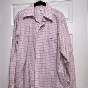 Lacoste dress shirt - pink plaid